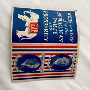 1928 GOP Republican memorabilia (For President Herbert Hoover/VP Curtis)